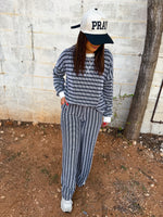 Load image into Gallery viewer, Black rib striped set
