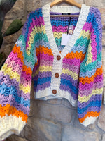 Load image into Gallery viewer, Rainbow chunky knitted sweater
