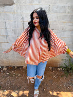 Load image into Gallery viewer, Camel oversized bubble blouse
