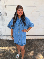 Load image into Gallery viewer, Oversized denim dress
