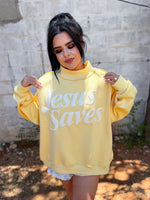 Load image into Gallery viewer, JESÚS SAVES mock neck sweatshirt
