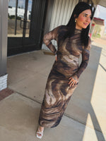 Load image into Gallery viewer, Abstract mesh dress
