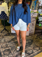 Load image into Gallery viewer, Washed away basic tee blue
