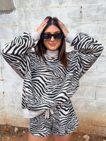 Load image into Gallery viewer, Zebra mockneck sweater
