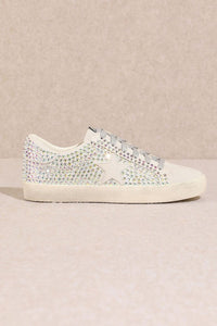 Glam Rhinestone Star Sneakers