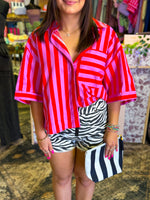 Load image into Gallery viewer, Hot pink button down shirt
