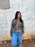 Load image into Gallery viewer, Zebra sweater cardi
