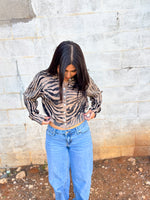 Load image into Gallery viewer, Zebra sweater cardi
