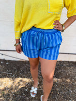 Load image into Gallery viewer, Blue striped shorts
