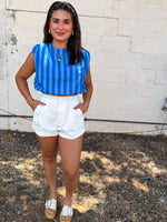 Load image into Gallery viewer, Striped blue top
