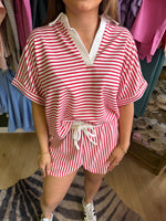 Load image into Gallery viewer, Striped collar red set
