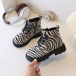 Load image into Gallery viewer, Zebra hide booties
