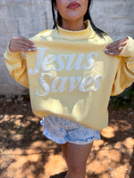 Load image into Gallery viewer, JESÚS SAVES mock neck sweatshirt
