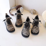 Load image into Gallery viewer, Zebra hide booties
