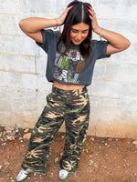 Load image into Gallery viewer, Vintage camo wide legged pant

