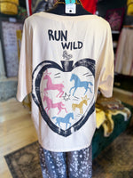 Load image into Gallery viewer, Run wild oversized tee beige
