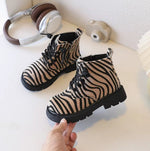Load image into Gallery viewer, Zebra hide booties

