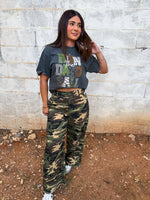 Load image into Gallery viewer, Vintage camo wide legged pant
