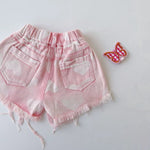 Load image into Gallery viewer, pink distressed shorts
