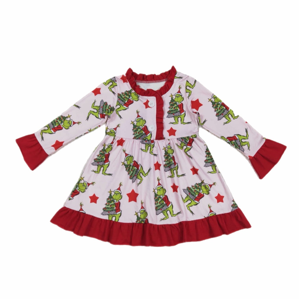 green guy pajama dress