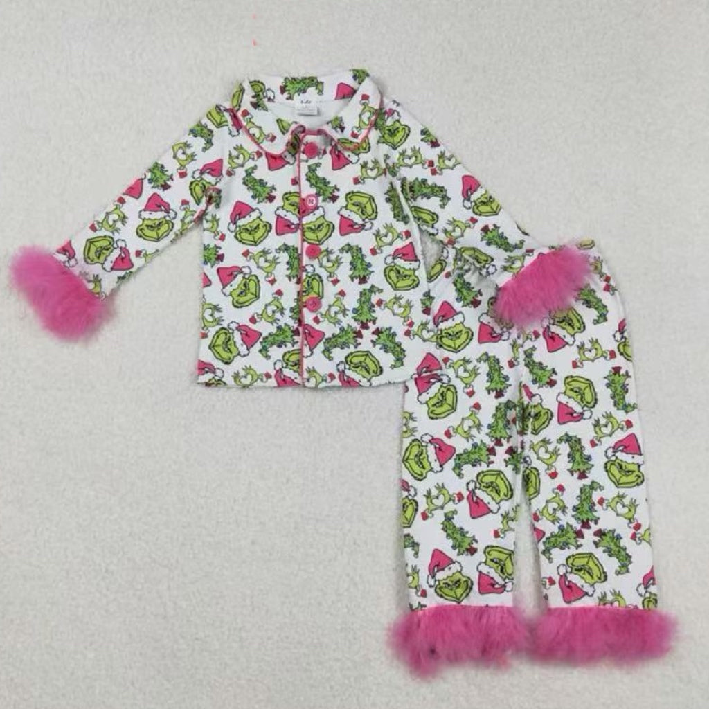 grinch fur pajamas