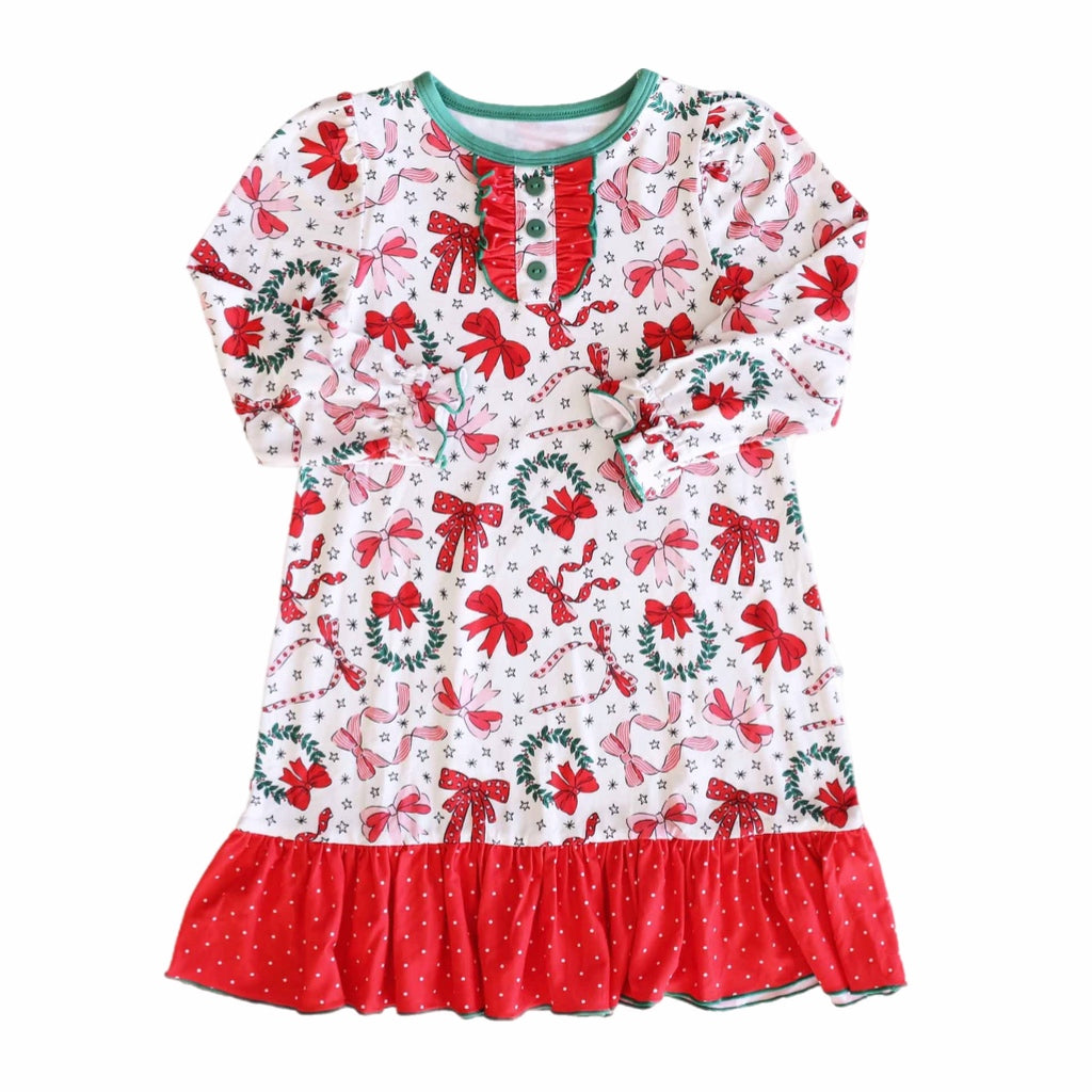 ari's bow pajama dress