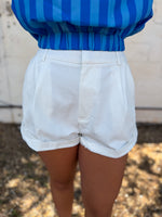Load image into Gallery viewer, White denim shorts
