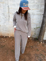 Load image into Gallery viewer, Mocha rib striped set
