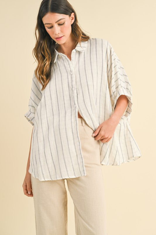 oversized drop shoulder blouse