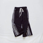 Load image into Gallery viewer, lace striped black sweatpants
