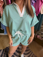 Load image into Gallery viewer, Striped collar set green
