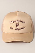 Load image into Gallery viewer, more espresso less depresso trucker
