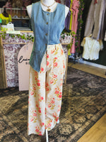 Load image into Gallery viewer, Floral print wide legged pants
