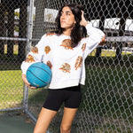 Load image into Gallery viewer, sequin patch basketball sweater
