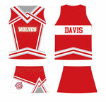 Load image into Gallery viewer, Davis Wolves cheer uniform
