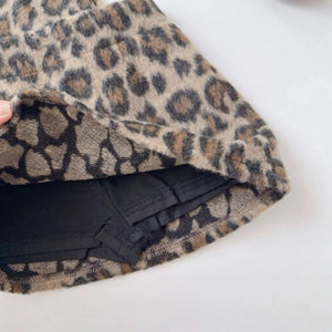 fuzzy leopard skirt