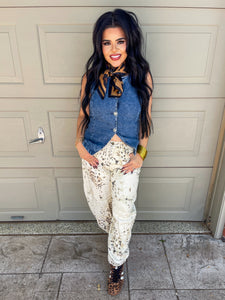 animal lover barrel jeans