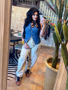 animal lover barrel jeans