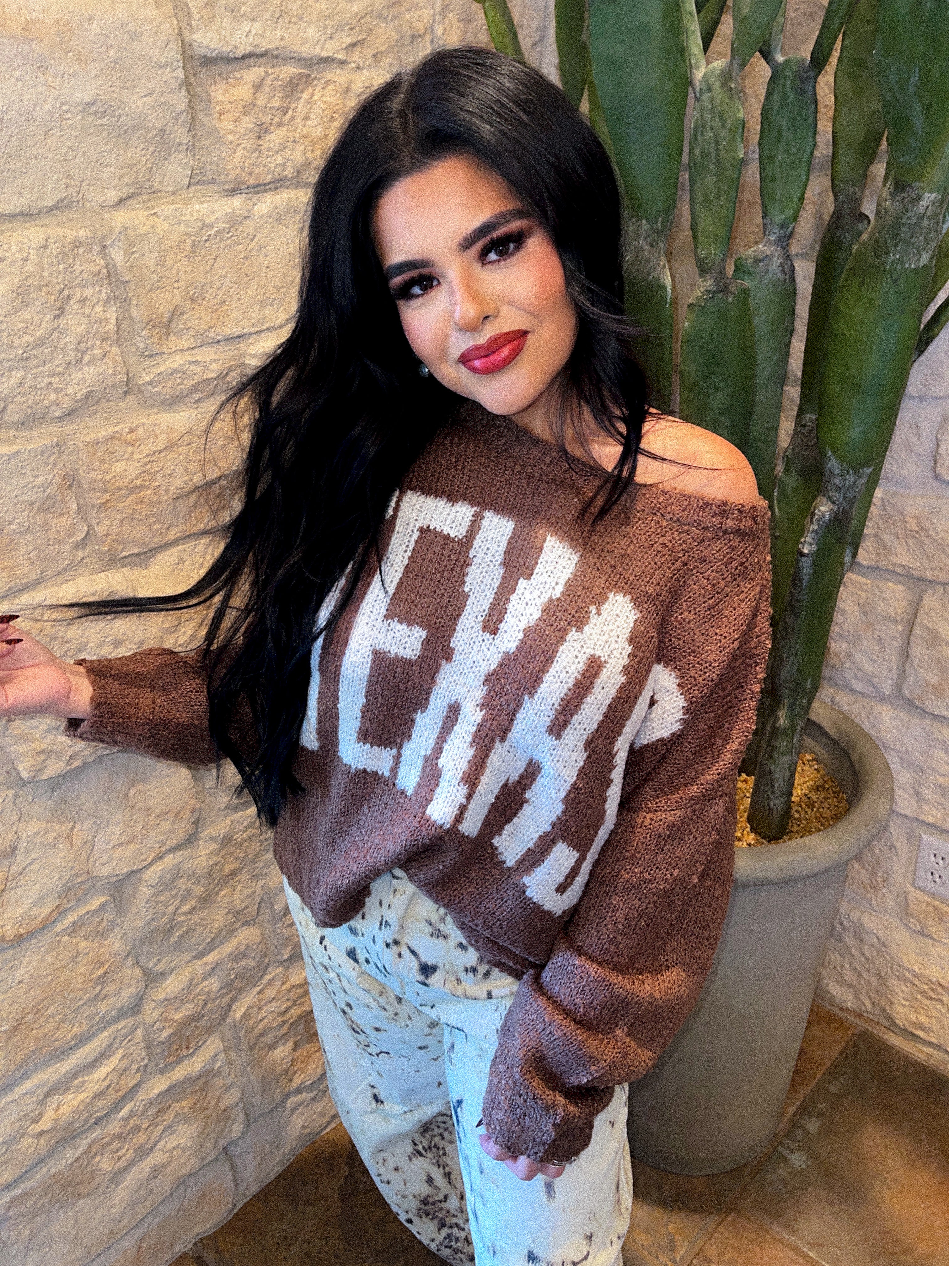 Texas knit sweater