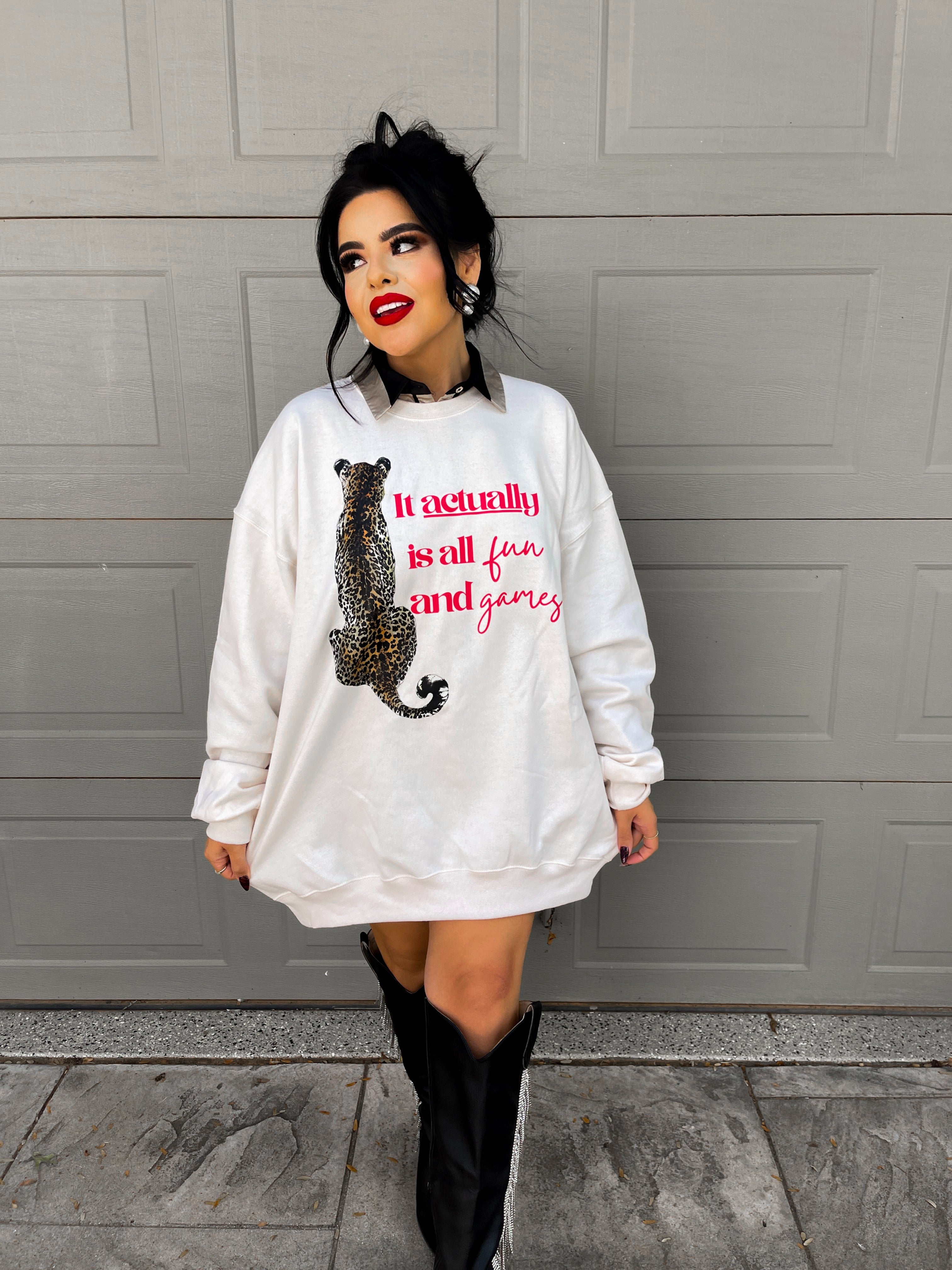 It actually is all fun & games sweater