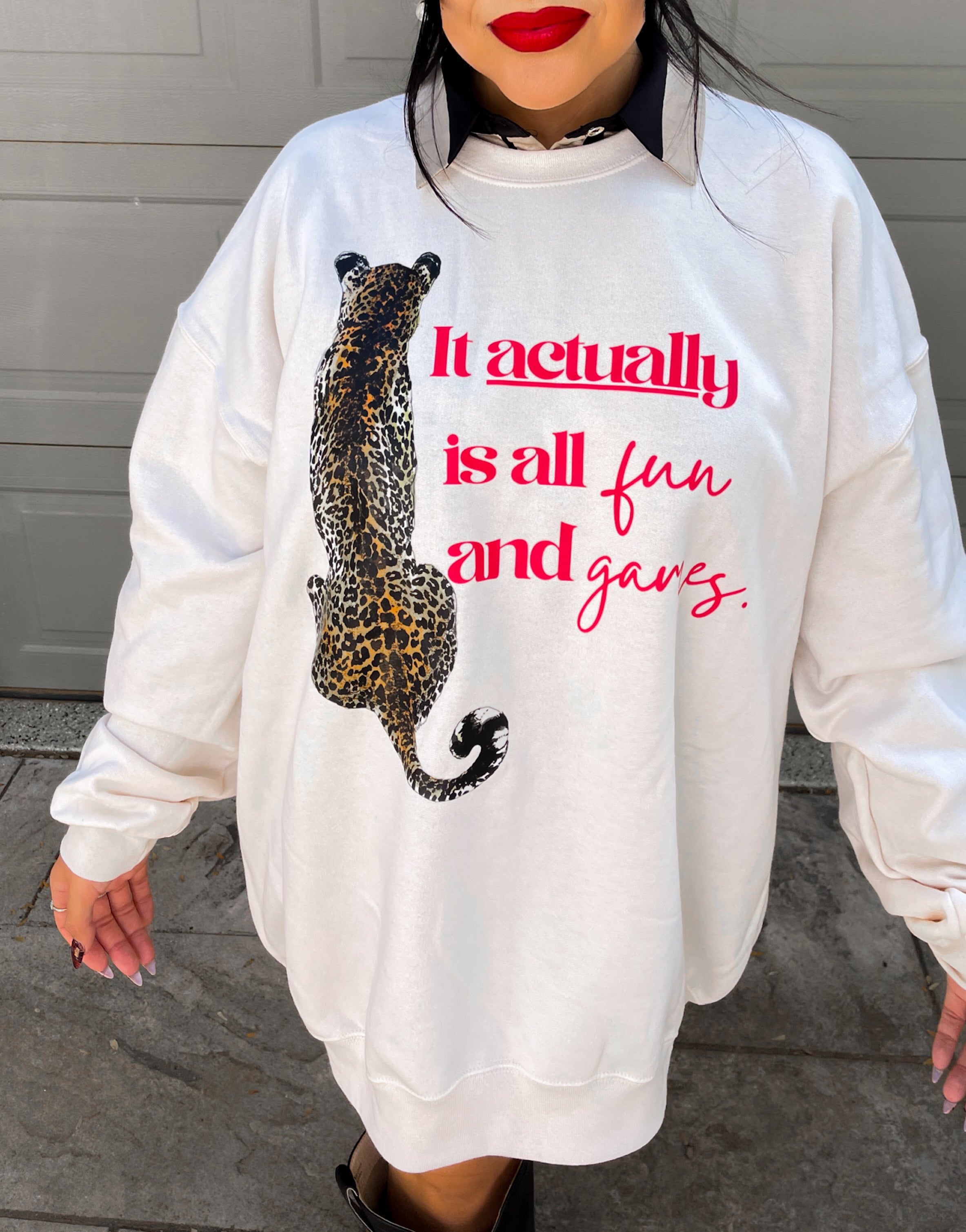 It actually is all fun & games sweater