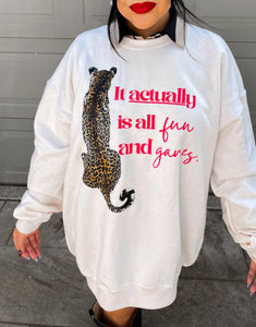 It actually is all fun & games sweater