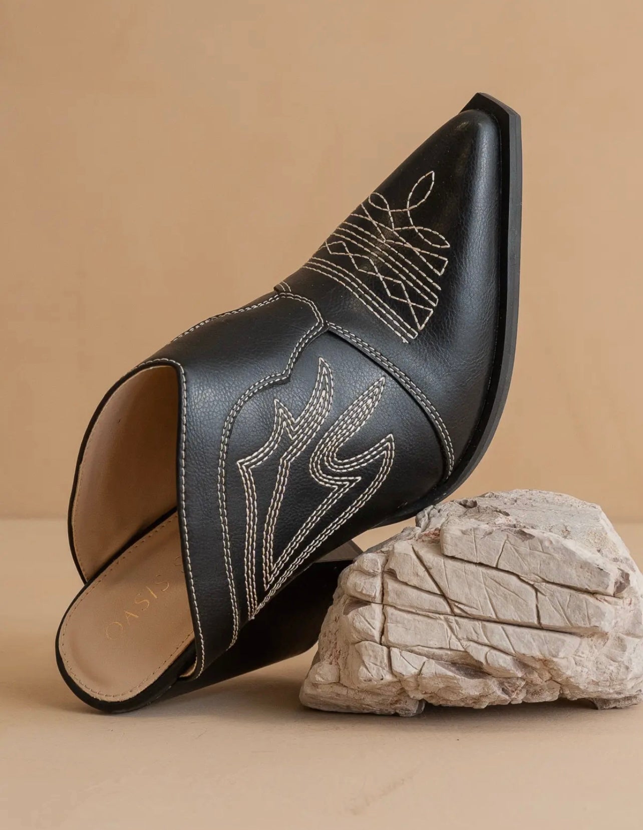 western heel mule