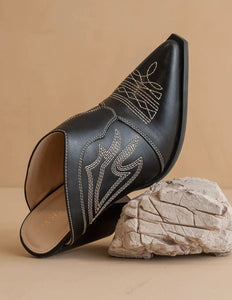 western heel mule