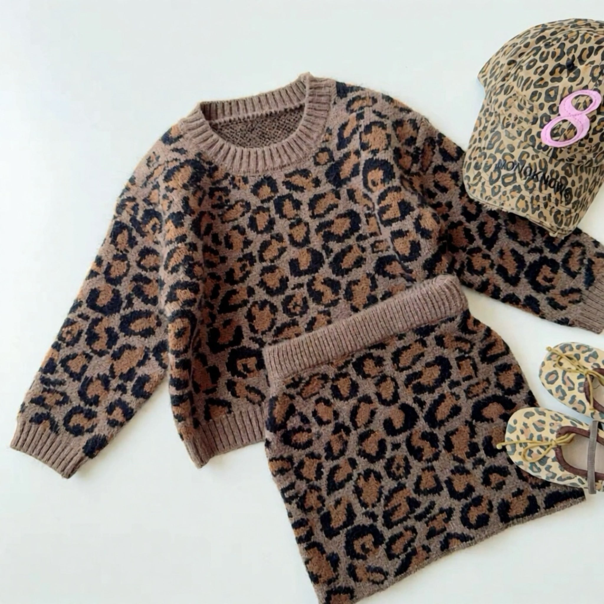 leopard cozy set